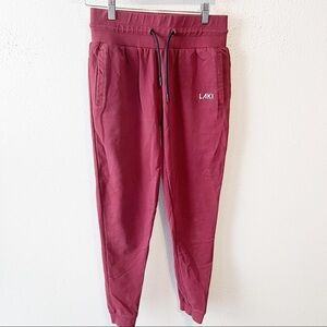 Laki cotton jogger is cranberry size small